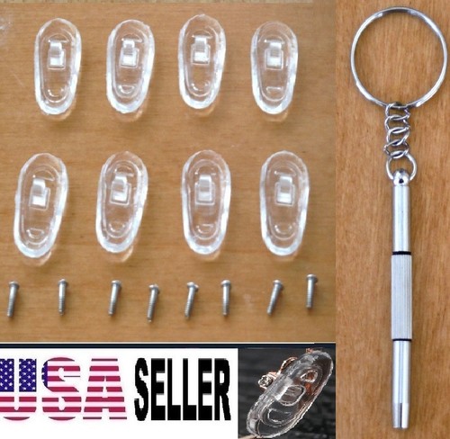 Eyeglass nose pads - eyeglass, +8