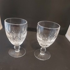 Waterford Crystal “COLLEEN” Wine / Claret Glasses  x 2  12.2cms (4-3/4″) Tall