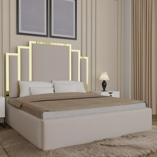 Luxury gold stripe bed - luxury,