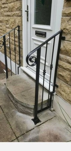 Wrought iron outdoor handrail - iron,