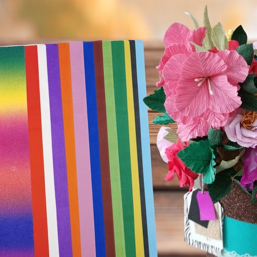 Crepe paper sheets roll - paper, for