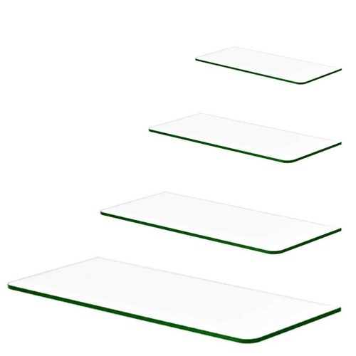 Clear tempered glass shelf - clear,