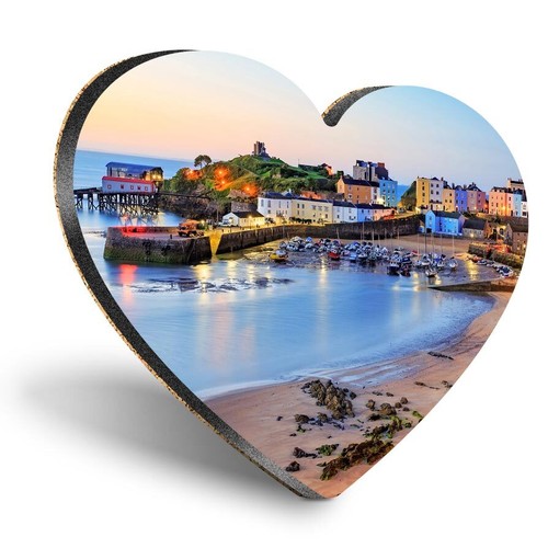 Heart mdf coaster - coaster, sunrise