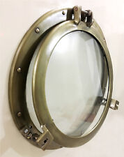 Nautical Ship 20" Porthole Glass Window Decor Antique Brown Finish Home Decor