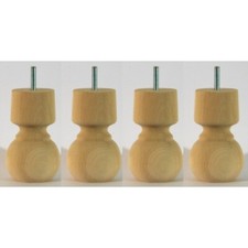 4 LARGE BUN FEET 12.5 cm (5")