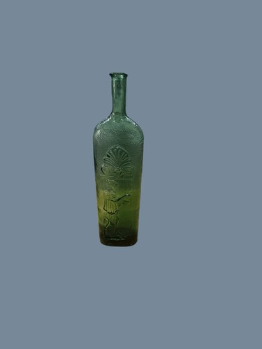 Vintage embossed green - , glass