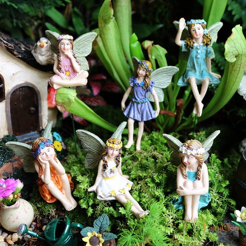 6xgarden fairies figurines - fairies,