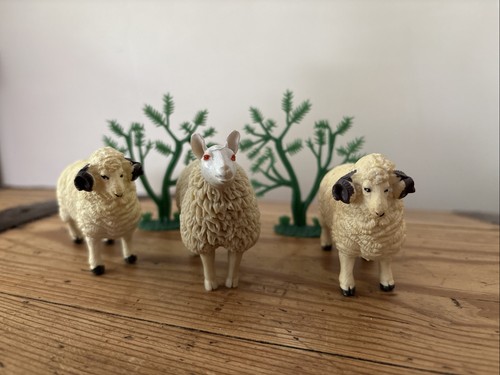 Three vintage farm animals - three,