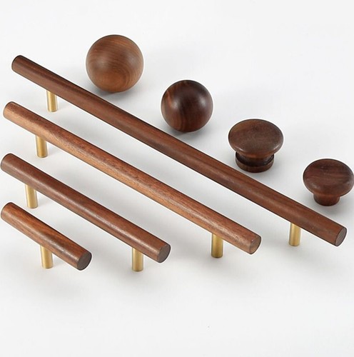 Walnut wood cabinet handles - cabinet,