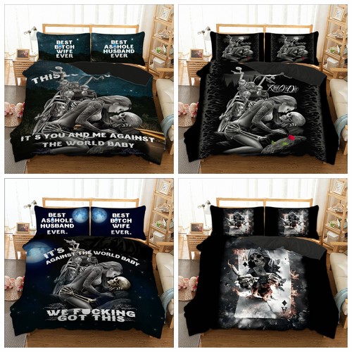 Gothic skull duvet quilt cover - gothic,
