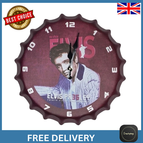 Retro bottle top - bottle, clock