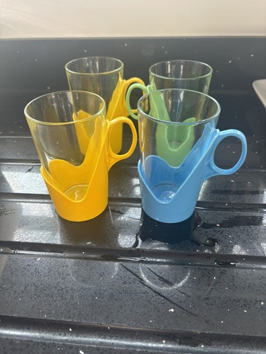 Vintage arcoroc glass mugs - vintage,