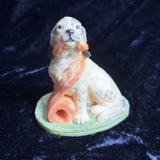 Ansley Master Craft England Spotted Dog With Ribbon Handpainted Canine Capers