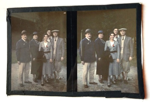 Autochrome stereo view group - stereo,