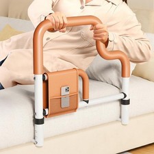 Safety Bed Rail for Elderly Adults Folding Bed Assist Rail with Storage Pocket