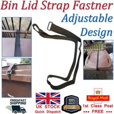 Wheelie Bin Lid Adjustable Securing Strap 120/240 Ltr Bin Wind Storm Protection