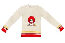 Rare Vintage 1976 Ronald McDonald Sweater Promotional Small McDonalds System Inc