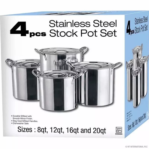 4pc large stainless - 4pc,