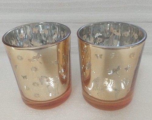 Votive candle holders gold - candle,