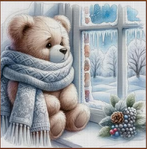Printed cross stitch kit ct - stitch,
