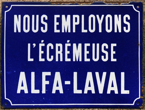 French enamel sign - , plaque
