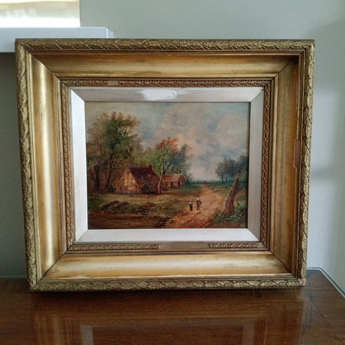 Antique oil painting canvas - oil,