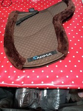 Shires Arma Supafleece Fully Lined Numnah. Brown. Full Size 17"-18". Used. VGC.