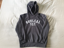 Soul Cal Men's Grey Pullover Hoodie Size Large