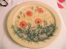 Tain pottery - Large Poppy Dinner Plate - 10"  / 25CM Dia. APPROX.