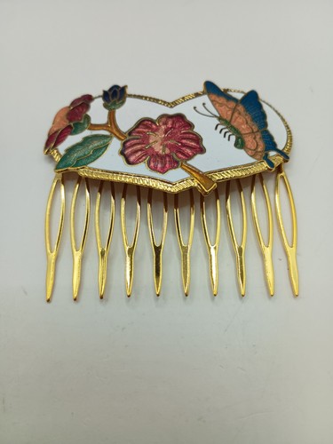 Vintage cloisonne enamel - vintage, hair