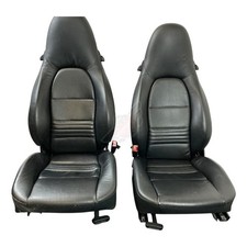 Porsche Boxster 986 996 Black Leather Front Seats Electric 96-04