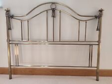 King size satin, antique bronze, metal headboard used, excellent condition.