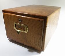 Refinished & Restored Antique Solid Oak Filing Cabinet with Original Hardware.