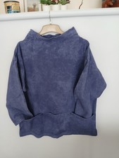 Fishermans Breton Smock Artists smock faded blue,  Boat neck