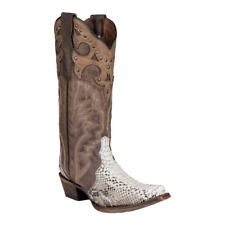 Circle G By Corral Ladies Natural Python & Overlay Brown Boots L6231