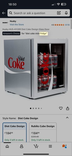Diet coke mini fridge - (fits, 30