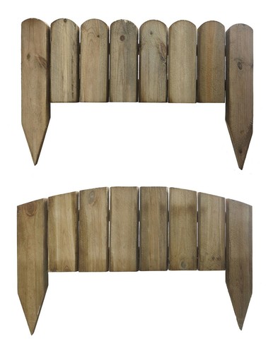 Wood picket garden border - picket,
