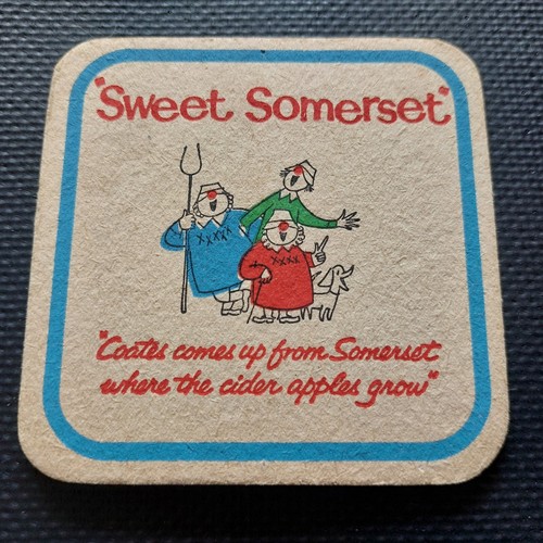Coates cider beer mat - beer, cat