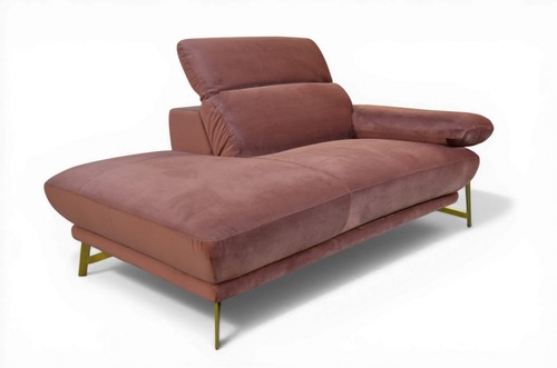 Pink velvet sofa - sofa, chaise