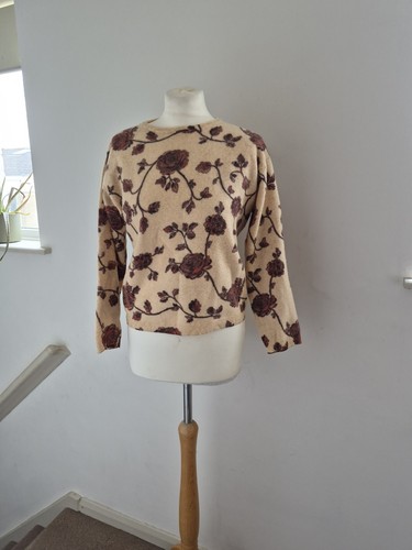 Vintage floral angora wool - angora,