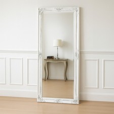 Mirror Large Full Length Wall Leaner Antique Vintage White Mirror 150cm x 61cm