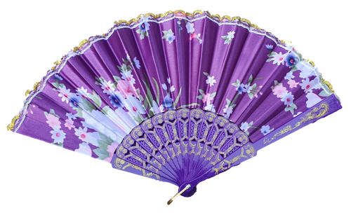 Purple flowers fabric plastic - fabric,