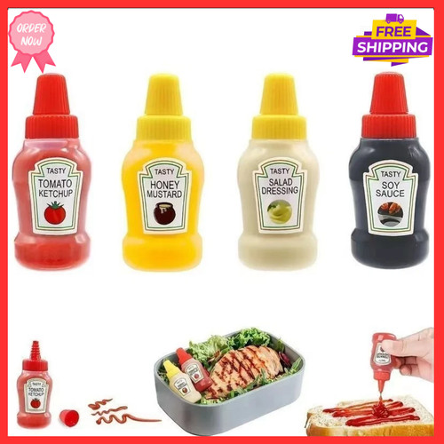4pcs mini ketchup bottle - mini,