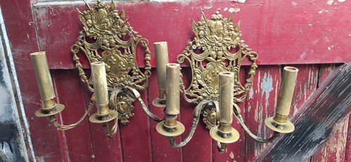 Pair georgian brass - pair, 3