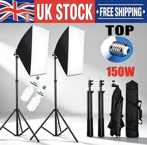 150w softbox lighting kit - 2x,