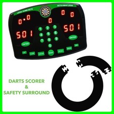 Dart Scorer Darts Deluxe Darts Electronic Scoreboard & Dartboard Safety Surround