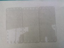 MECCANO SET OF 3 CLEAR PLASTIC PLATES 5x11 holes 6x14 ref 193 e
