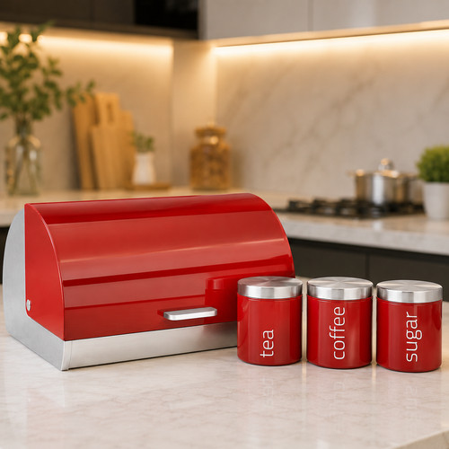 Pcs bread bin set - bin, tea