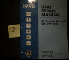 1998 GMC Sonoma Pickup Truck Transmission Overhaul Service Manual SL SLS