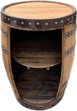 Rustic Whiskey Barrel Cask Handcrafted Drinks Cabinet / Mini Bar / Man Cave =